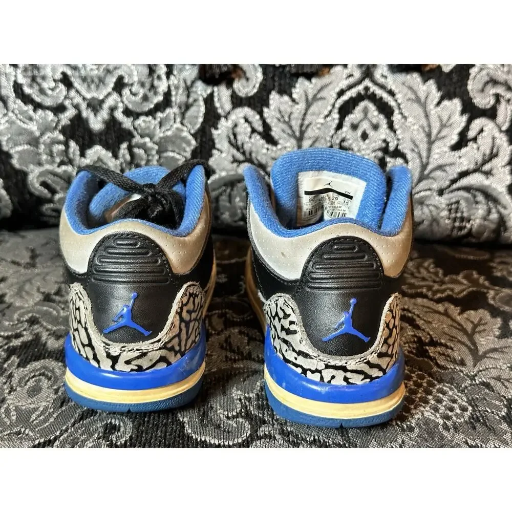 Baby Toddler Nike Air Jordan III 3 Sport Blue Retro 2014 832033-007 Shoes 9C US